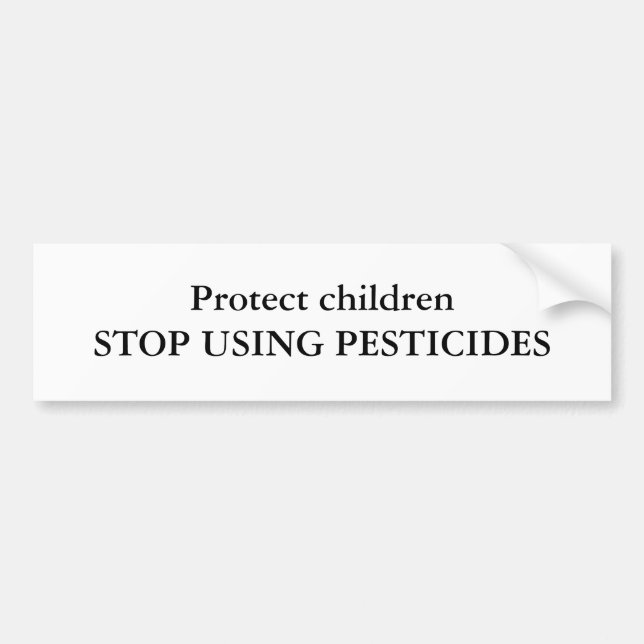 Autocollant De Voiture Protégez le childrenSTOP UTILISANT DES PESTICIDES (Devant)