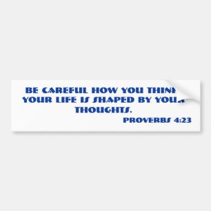 Autocollant De Voiture PROVERBES 4:23 verset de la Bible.