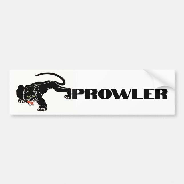 Autocollant De Voiture Prowler noir panthère de chat symbolisme furtif (Devant)