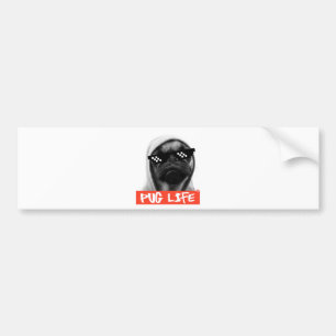 Autocollant De Voiture Pug Life