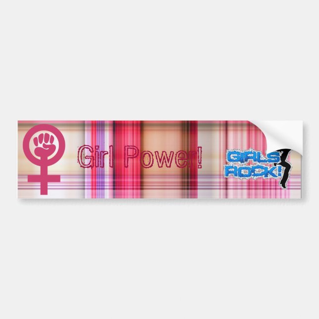 Autocollant De Voiture Puissance de fille ! (Devant)