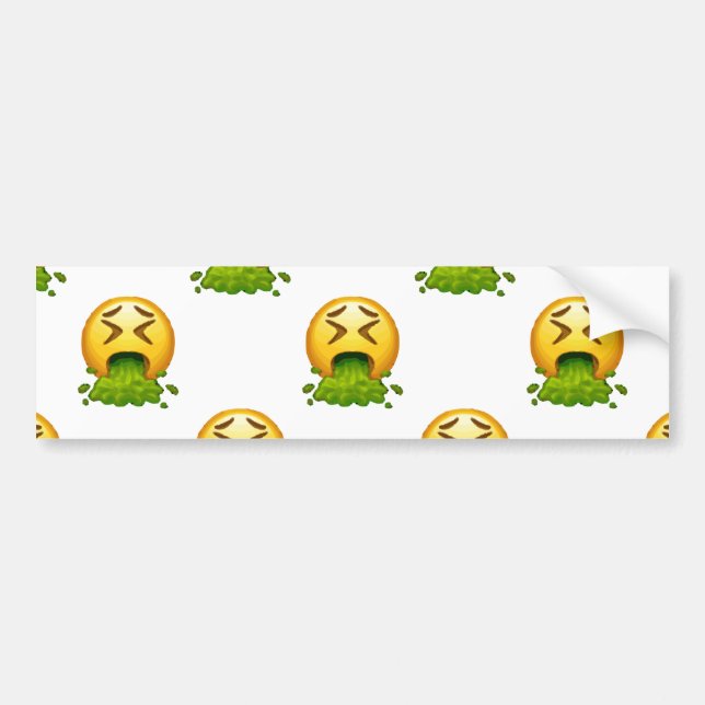 Autocollant De Voiture puking émoji (Devant)