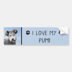 Autocollant De Voiture Pumi Peinture - Cute Original Chien Art