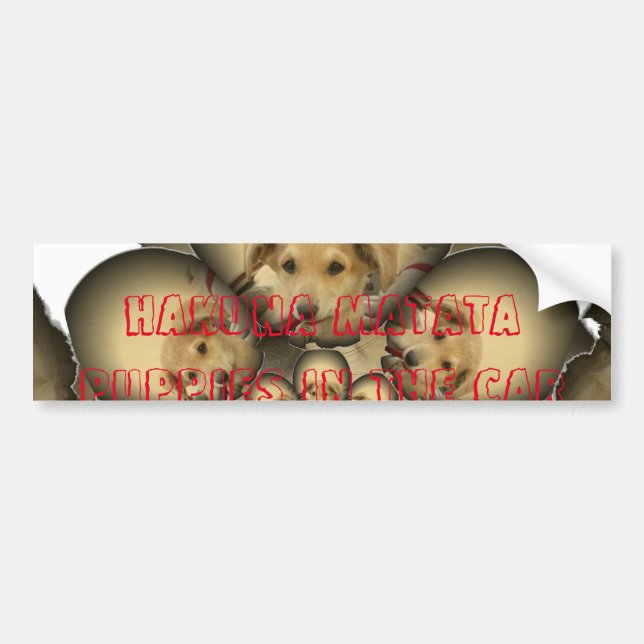 Autocollant De Voiture Puppy Kaleidoscope Art Print (Devant)