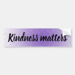 Autocollant De Voiture Purple Ombre Gold Hearts Kindness compte