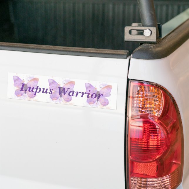 Autocollant De Voiture Purple papillon Lupus guerrier (Sur camion)
