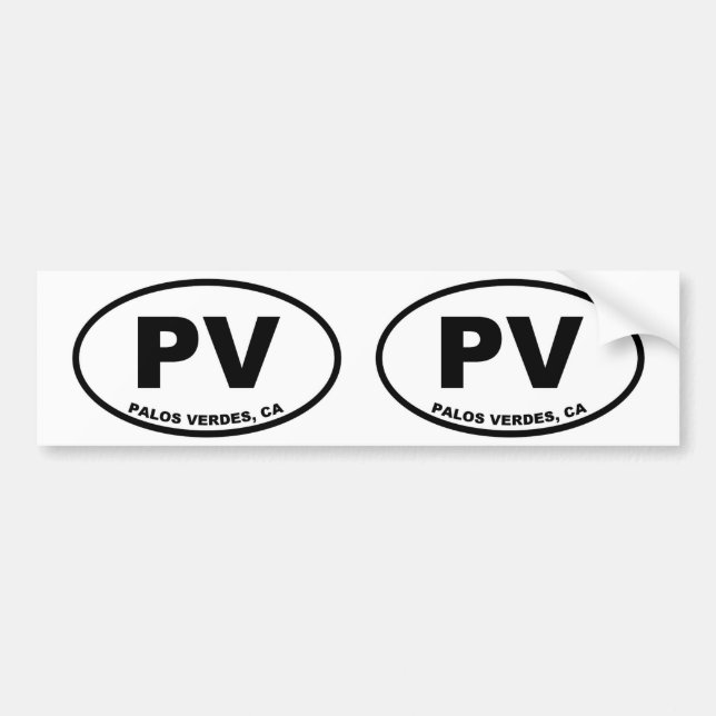 Autocollant De Voiture PV Palos Verdes (Devant)