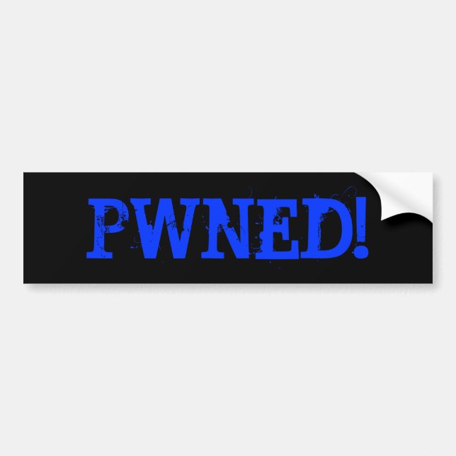 AUTOCOLLANT DE VOITURE PWNED ! (Devant)