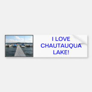 Autocollant De Voiture Quai de bateau - Lac Chautauqua