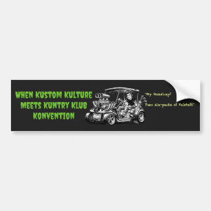 Autocollant De Voiture Quand la Kustom Kulture rencontre les conventions