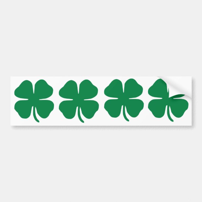 Autocollant De Voiture QUATRE Shamrocks irlandais (Devant)