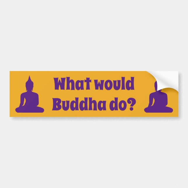 Autocollant De Voiture Que ferait Bouddha assis ? (Devant)