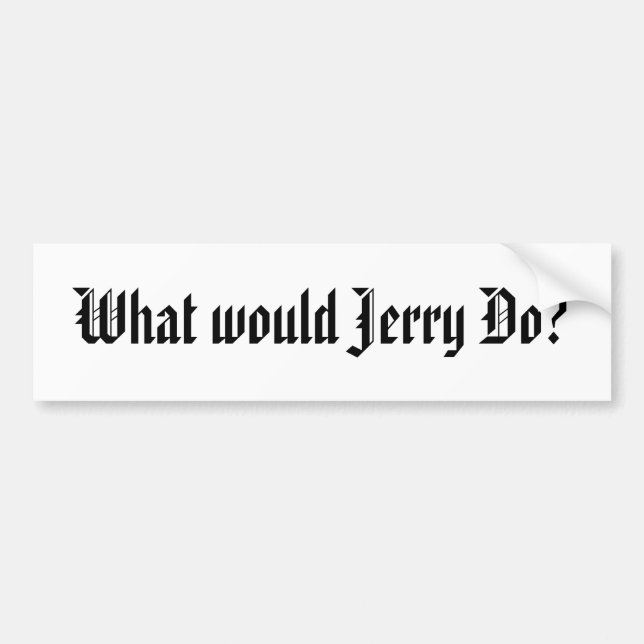 Autocollant De Voiture Que Jerry ferait-il ? (Devant)