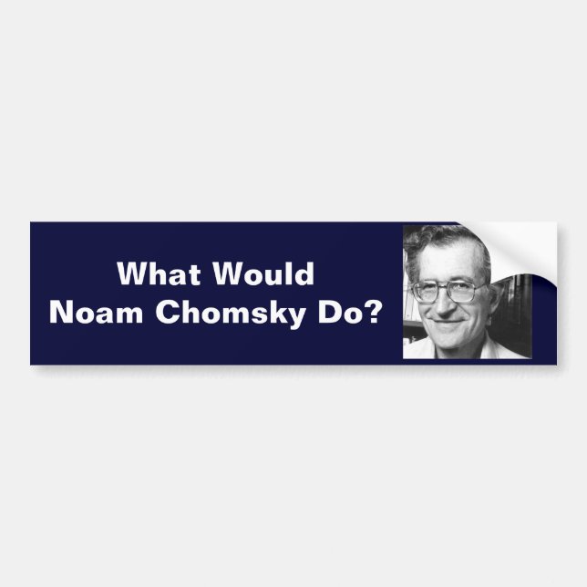 Autocollant De Voiture Que Noam Chomsky ferait-il ? (Devant)