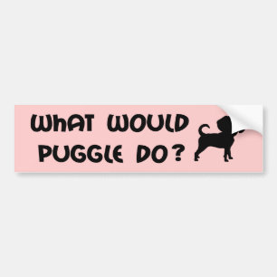 Autocollant De Voiture Que Puggle ferait-il ?