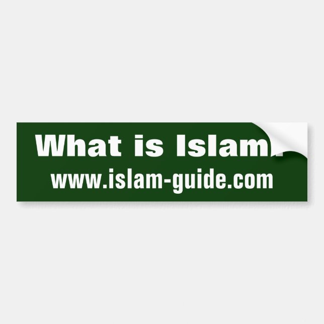 Autocollant De Voiture Quel est l'Islam ? (Devant)