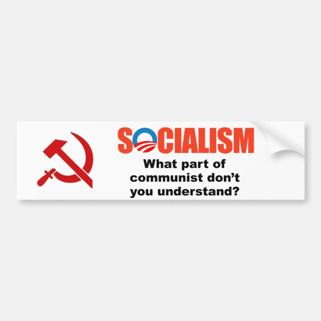Autocollant De Voiture Quelle partie de communiste vous ne comprennent (Devant)