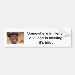 Autocollant De Voiture quelque part au Kenya qu'un village est absent il