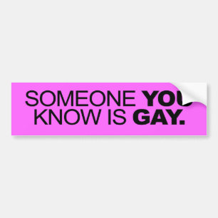 Autocollant De Voiture QUELQU'UN QUE VOUS CONNAISSEZ EST GAY -.png