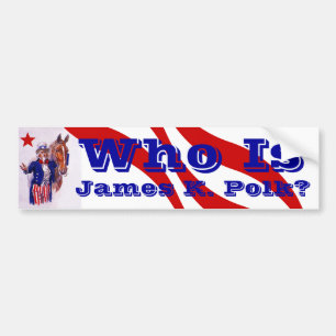 Autocollant De Voiture Qui est James K. Polk ? Candidat de cheval foncé