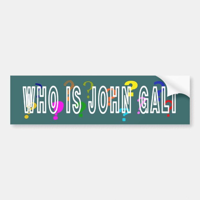 Autocollant De Voiture Qui est John Galt ? Adhésif pour pare-chocs (Devant)
