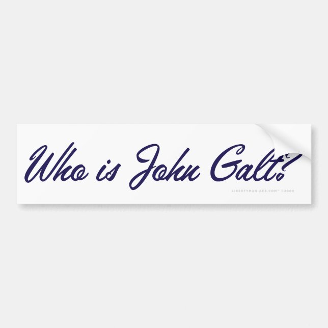 Autocollant De Voiture Qui est John Galt ? Adhésif pour pare-chocs (Devant)