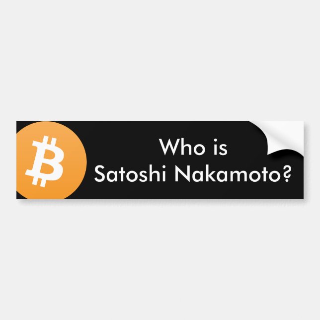 Autocollant De Voiture Qui est Satoshi Nakamoto ? Adhésif pour pare-chocs (Devant)