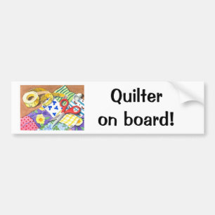 Autocollant De Voiture Quilter à bord !