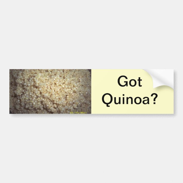 Autocollant De Voiture Quinoa obtenu ? (Devant)