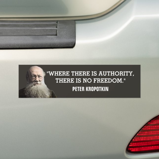 Autocollant De Voiture Quota de l'autorité de Peter Kropotkin (En voiture)