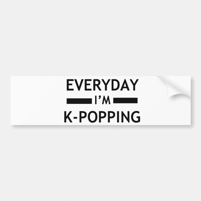 Autocollant De Voiture Quotidien je suis K-POPPING ! (Devant)