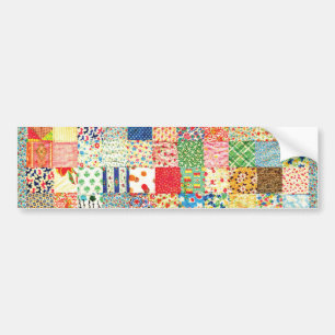 Autocollant De Voiture QWL Patchwork Quilt MOTIF COLORÉ ARRIÈRE - PLAN HO