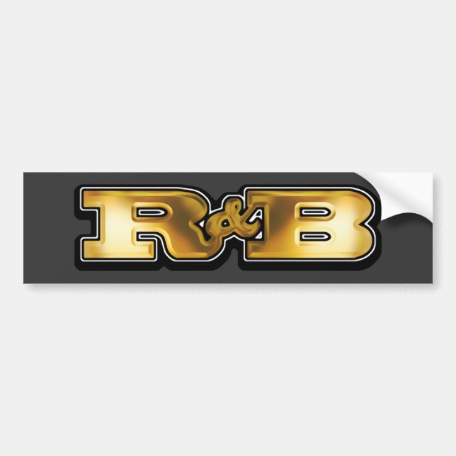Autocollant De Voiture R&B d'or (Devant)