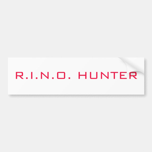 AUTOCOLLANT DE VOITURE R.I.N.O. CHASSEUR (Devant)