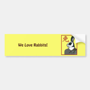Autocollant De Voiture Rabbit de fête