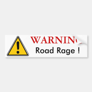 Autocollant De Voiture Rage D'AVERTISSEMENT Bumpersticker de route