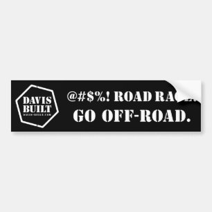Autocollant De Voiture RAGE DE ROUTE. (noir)