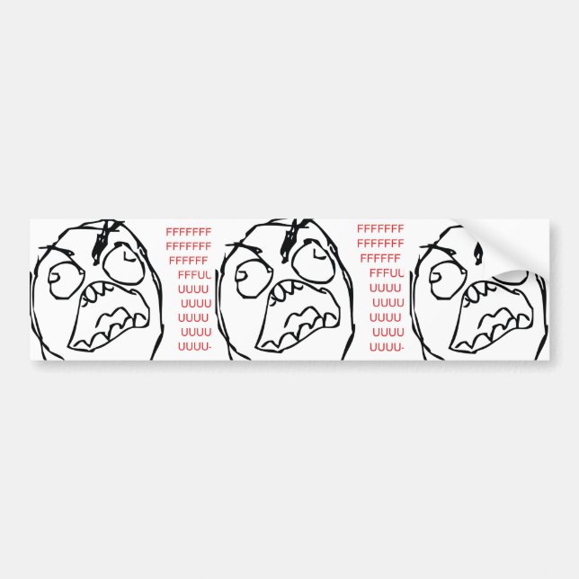 Autocollant De Voiture Rage Troll (Devant)
