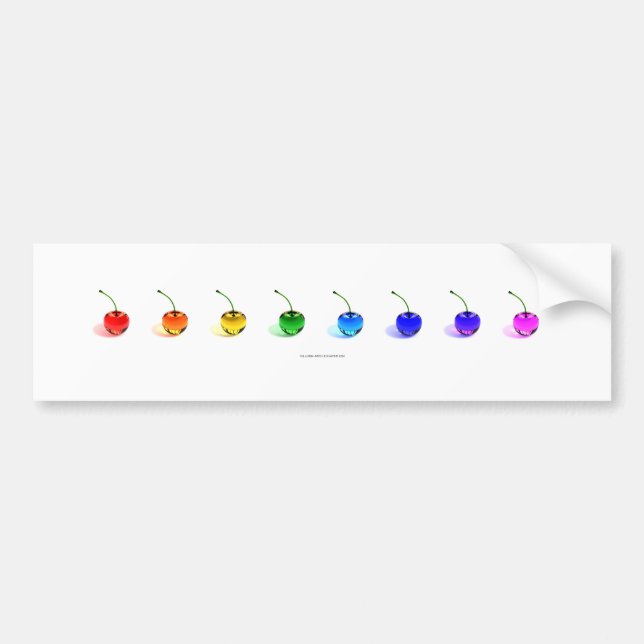 Autocollant De Voiture Rainbow Cherries Collection (Devant)