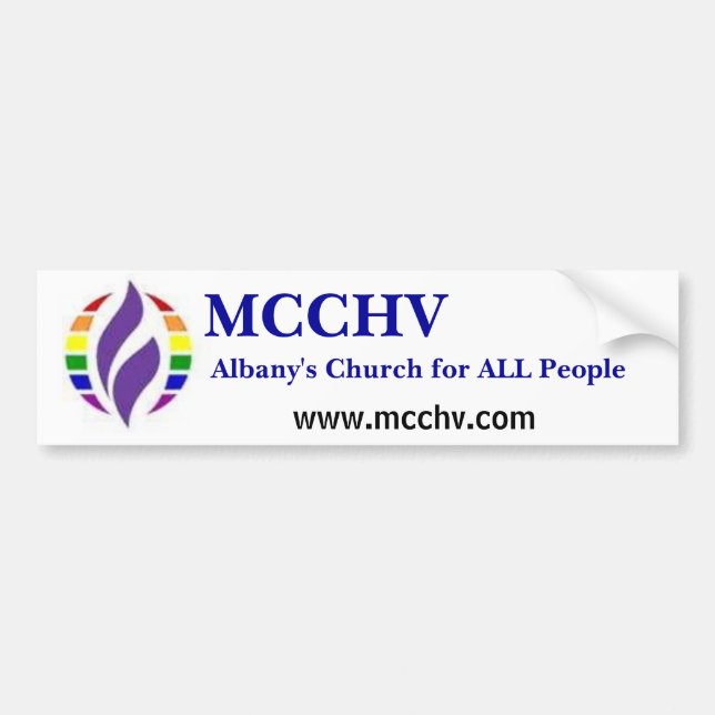 Autocollant De Voiture rainbowMCCLogo, l'église d'Albany pour TOUTES LES (Devant)