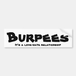 Autocollant De Voiture Rapport d'amour/haine de Burpees