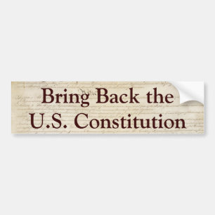 Autocollant De Voiture Rapportez la constitution des États-Unis