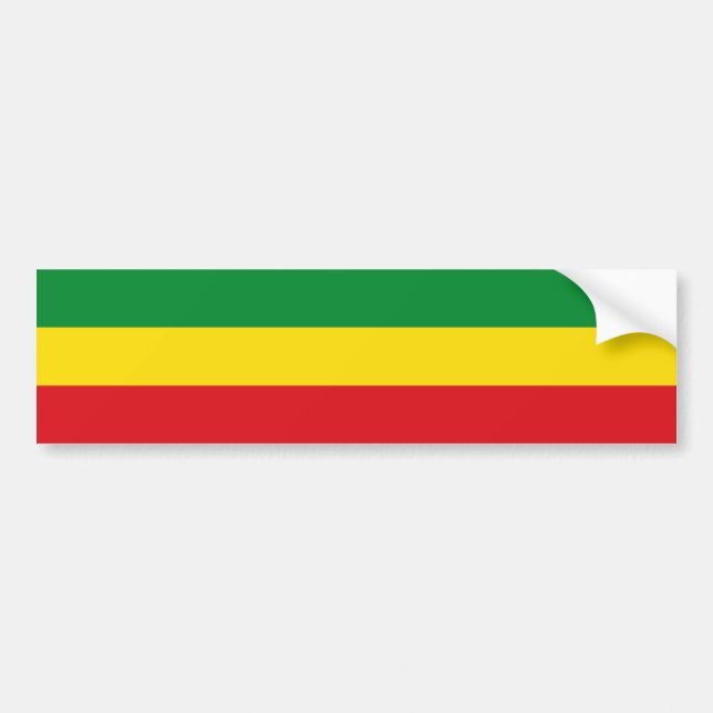 Autocollant De Voiture Rastafarian Flag Rasta Ethiopian (Devant)
