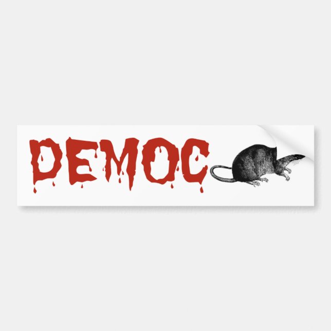 AUTOCOLLANT DE VOITURE RATS DÉMOCRATIQUES (Devant)