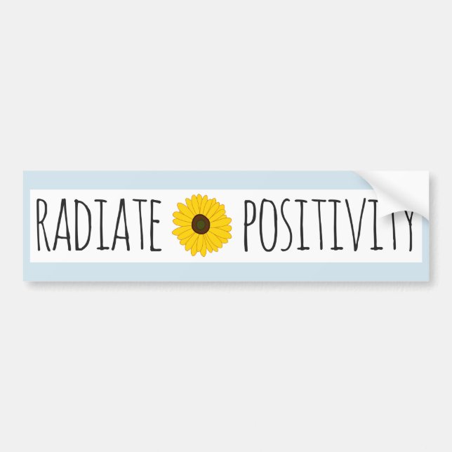 Autocollant De Voiture Rayonnez le tournesol de positivité (Devant)