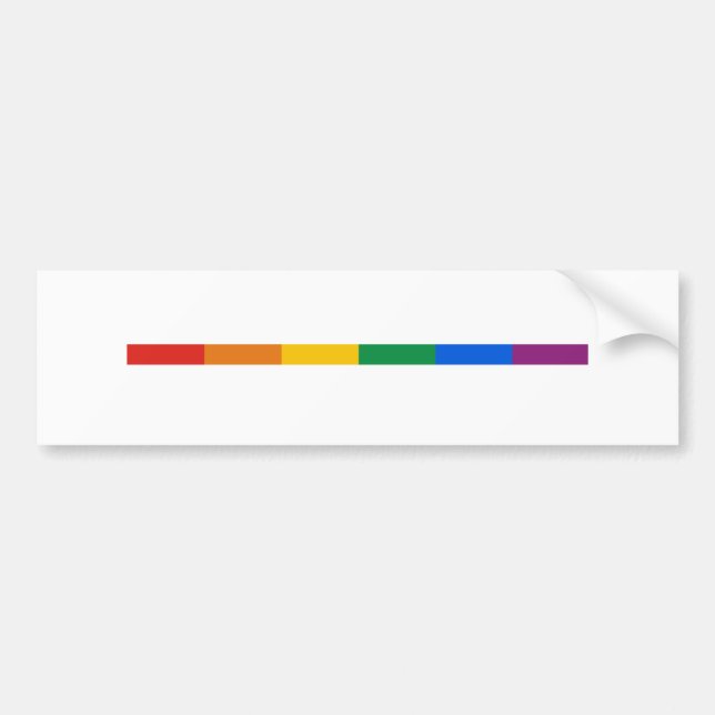 Autocollant De Voiture Rayure de gay pride (Devant)