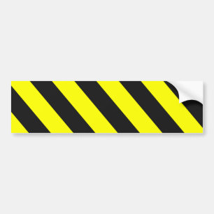 Autocollant De Voiture Rayures d'avertissement noires jaunes