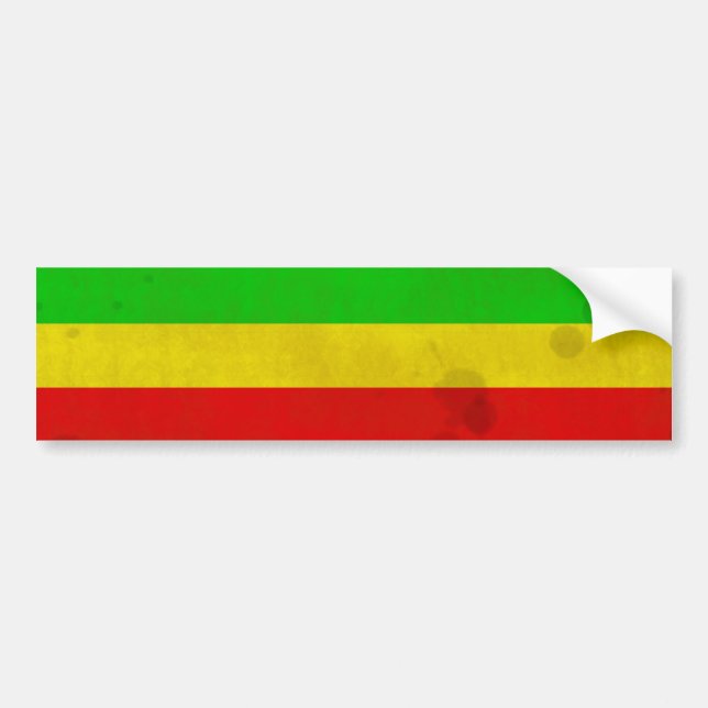 Autocollant De Voiture Rayures de Rasta souillées pareau (Devant)