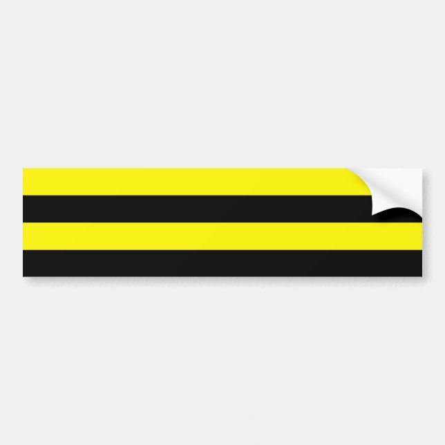 Autocollant De Voiture Rayures jaunes et noires (Devant)