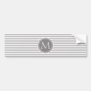 Autocollant De Voiture Rayures minces titaniques motif et monogramme